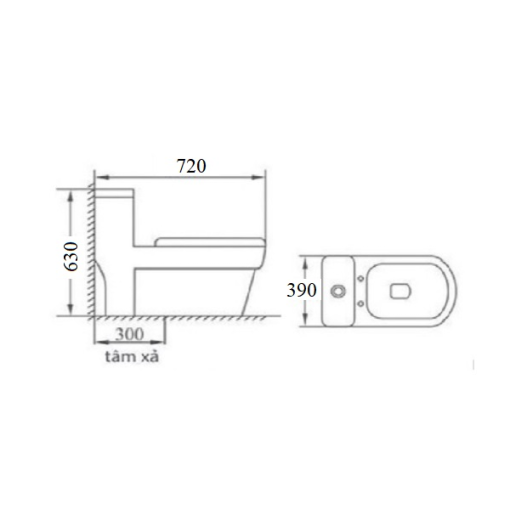Bồn cầu liền khối GOLICAA GL-2277 - 3