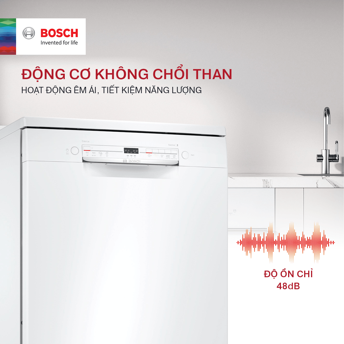 Máy Rửa Chén BOSCH SGS2ITW11E Serie 2 - 58 Máy Rửa Chén BOSCH SGS2ITW11E Serie 2