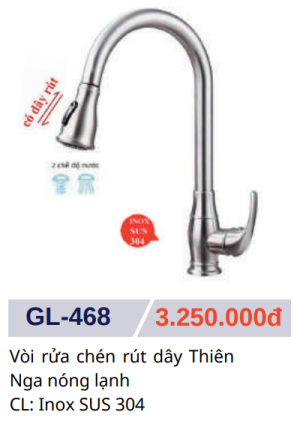 Vòi rửa chén nóng lạnh GOLICAA GL-468 - 9