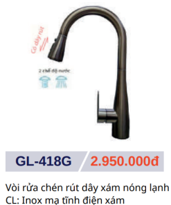Vòi rửa chén nóng lạnh GOLICAA GL-418G - 9
