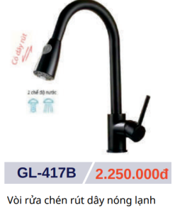 Vòi rửa chén nóng lạnh GOLICAA GL-417B - 9