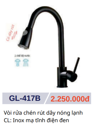 Vòi rửa chén nóng lạnh GOLICAA GL-417B - 9