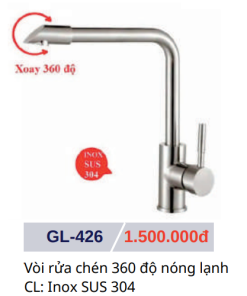 Vòi rửa chén nóng lạnh GOLICAA GL-426 - 8 Vòi rửa chén nóng lạnh GOLICAA GL-426 - 7
