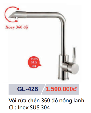 Vòi rửa chén nóng lạnh GOLICAA GL-426 - 7