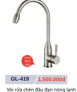Vòi rửa chén nóng lạnh GOLICAA GL-419 - 5