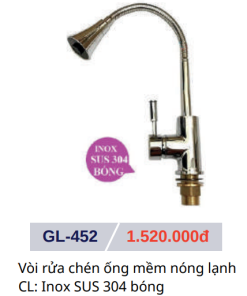 Vòi rửa chén nóng lạnh GOLICAA GL-452