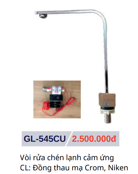 Vòi rửa chén lạnh cảm ứng GOLICAA GL-545CU