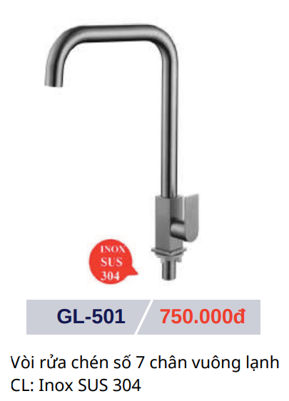 Vòi rửa chén GOLICAA GL-501