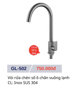 Vòi rửa chén lạnh GOLICAA GL-502 - 10 Vòi rửa chén lạnh GOLICAA GL-502 - 9