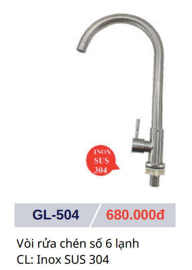 Vòi rửa chén lạnh GOLICAA GL-504
