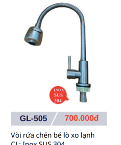 Vòi Rửa Chén Lạnh GOLICAA GL-505 - 9