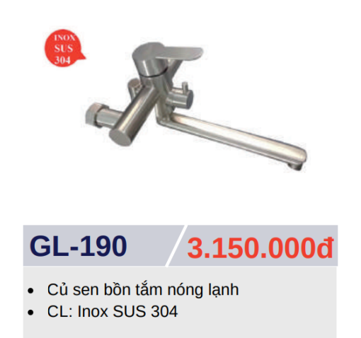 Củ Sen bồn tắm nóng lạnh GOLICAA GL-190 - 3
