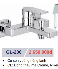 Củ sen tắm vuông nóng lạnh GOLICAA GL-206 - 5