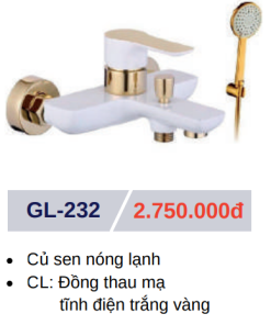 Củ sen tắm nóng lạnh GOLICAA GL-232 - 5