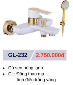Củ sen tắm nóng lạnh GOLICAA GL-232 - 5