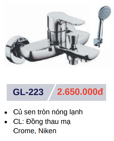 Củ sen tắm nóng lạnh GOLICAA GL-223