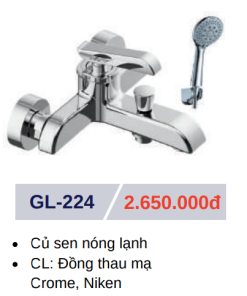 Củ sen tắm nóng lạnh GOLICAA GL-224 - 6 Củ sen tắm nóng lạnh GOLICAA GL-224 - 5