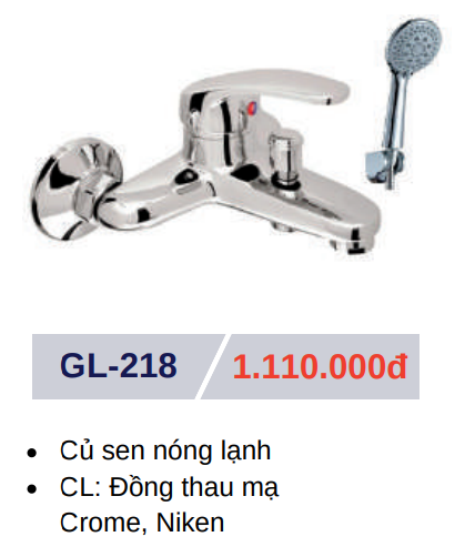 Củ sen tắm nóng lạnh GOLICAA GL-218