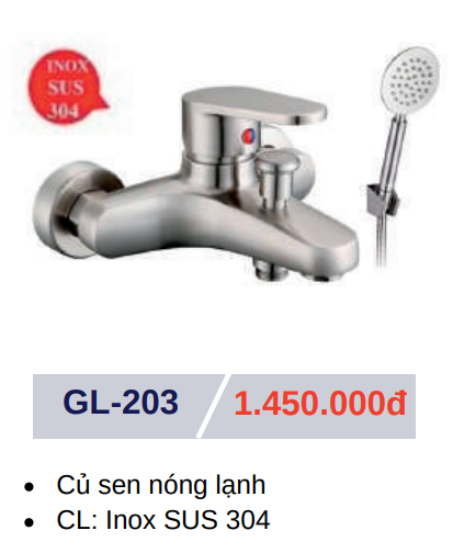 Củ sen tắm nóng lạnh GOLICAA GL-203