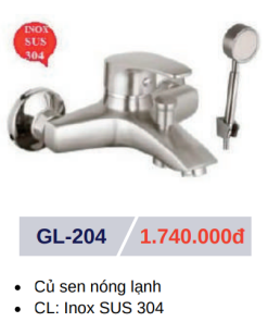 Củ sen tắm nóng lạnh GOLICAA GL-204 - 6 Củ sen tắm nóng lạnh GOLICAA GL-204 - 5