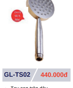 Tay sen tắm tròn GOLICAA GL-TS02 - 8 Tay sen tắm tròn GOLICAA GL-TS02 - 7