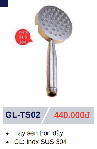 Tay sen tắm tròn GOLICAA GL-TS02