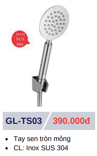 Tay sen tắm tròn GOLICAA GL-TS03