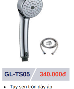Tay sen tắm GOLICAA GL-TS05 - 6 Tay sen tắm GOLICAA GL-TS05 - 5