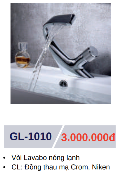 Vòi lavabo nóng lạnh GOLICAA GL-1010