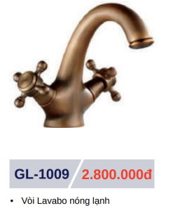 Vòi lavabo nóng lạnh GOLICAA GL-1009 - 8 Vòi lavabo nóng lạnh GOLICAA GL-1009 - 7