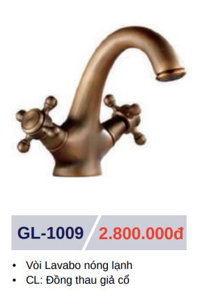 Vòi lavabo nóng lạnh GOLICAA GL-1009 - 7
