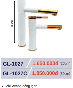 Vòi lavabo nóng lạnh GOLICAA GL-1027C - 5