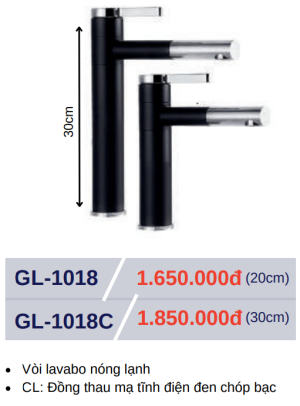 Vòi lavabo nóng lạnh GOLICAA GL-1018 - 7