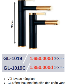 Vòi lavabo nóng lạnh GOLICAA GL-1019C - 9