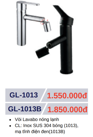 Vòi lavabo nóng lạnh GOLICAA GL-1013 - 5
