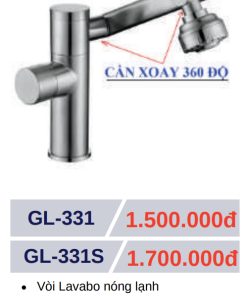 Vòi lavabo nóng lạnh GOLICAA GL-331S - 7
