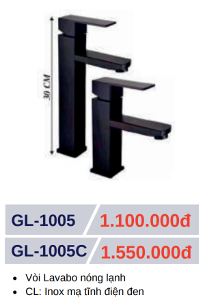 Vòi lavabo nóng lạnh GOLICAA GL-1005 - 9