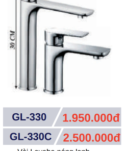 Vòi lavabo nóng lạnh GOLICAA GL-330C - 8 Vòi lavabo nóng lạnh GOLICAA GL-330C - 7