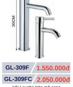 Vòi lavabo nóng lạnh GOLICAA GL-309F - 5
