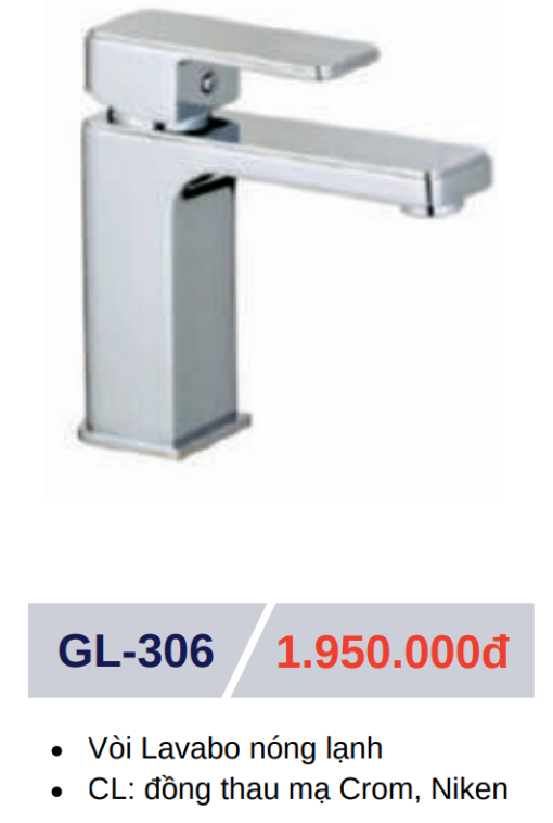 Vòi lavabo nóng lạnh GOLICAA GL-306 - 3