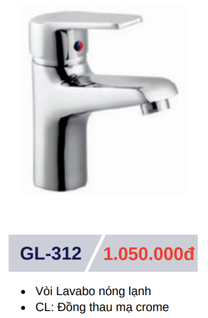 Vòi lavabo nóng lạnh GOLICAA GL-312 - 5