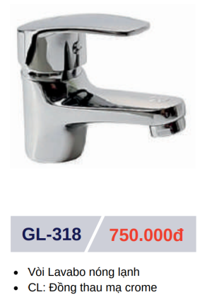 Vòi lavabo nóng lạnh GOLICAA GL-318 - 5