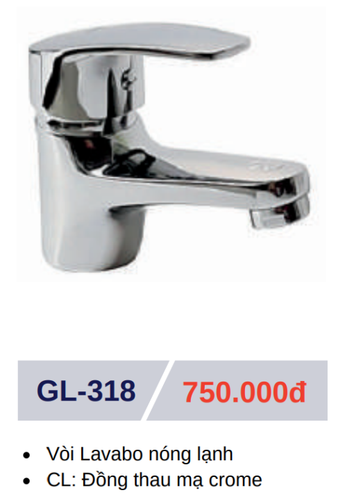 Vòi lavabo nóng lạnh GOLICAA GL-318 - 3