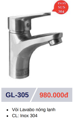 Vòi lavabo nóng lạnh GOLICAA GL-305 - 5