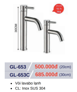 Vòi lavabo lạnh GOLICAA GL-653C - 6 Vòi lavabo lạnh GOLICAA GL-653C - 5
