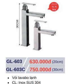 Vòi lavabo lạnh vuông GOLICAA GL-603C - 6 Vòi lavabo lạnh vuông GOLICAA GL-603C - 5