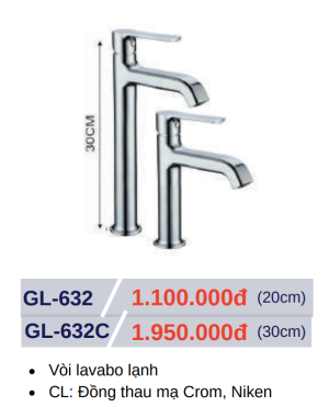 Vòi lavabo lạnh GOLICAA GL-632 - 7