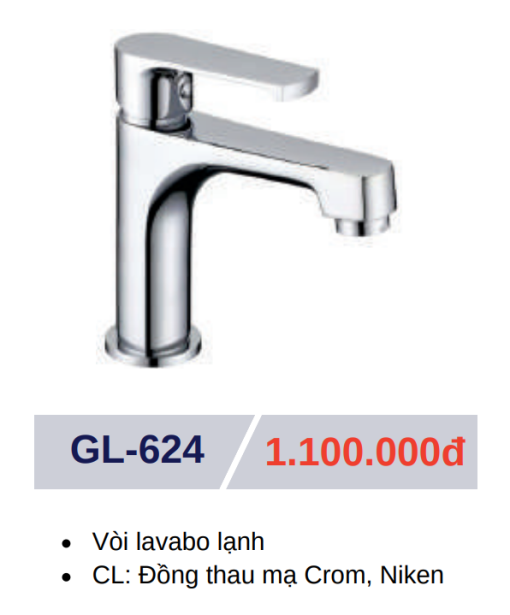 Vòi lavabo lạnh GOLICAA GL-624 - 3