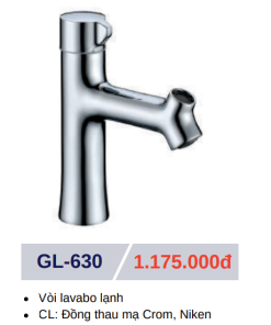 Vòi lavabo lạnh GOLICAA GL-630 - 6 Vòi lavabo lạnh GOLICAA GL-630 - 5