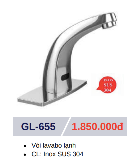 Vòi lavabo lạnh cảm ứng GOLICAA GL-655